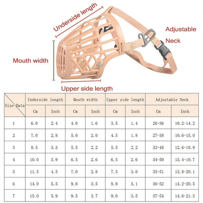 Adjustable Puppy Big Dog Muzzle Safety