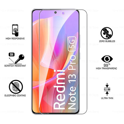 3PCS Protective Glass Case For Xiaomi Redmi Note 13 Pro 5G