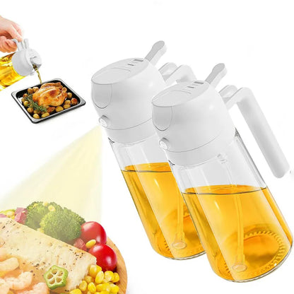 2 in1 Oil Spray Bottle Plastic Kitchen Barbecue