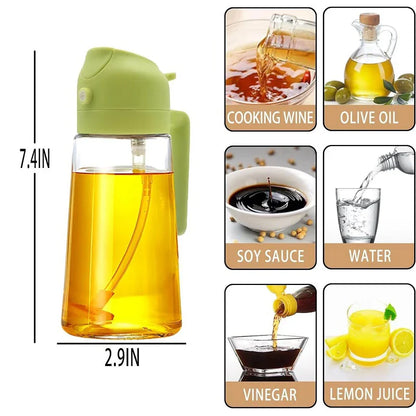 2 in1 Oil Spray Bottle Plastic Kitchen Barbecue