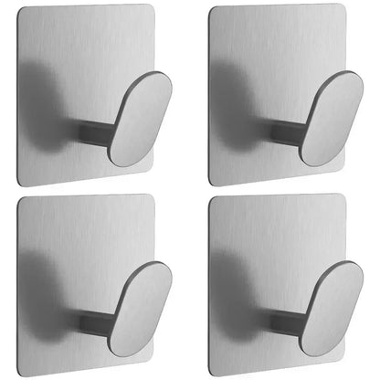 4Pcs Stainless Steel Bathroom Robe Hooks